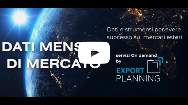 I servizi On Demand di ExportPlanning - Dati mensili di Mercato